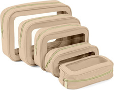 5PCS Diaper Bag Organizer Pouch Set, TSA Approved Toiletry Bag  Clear Waterproof