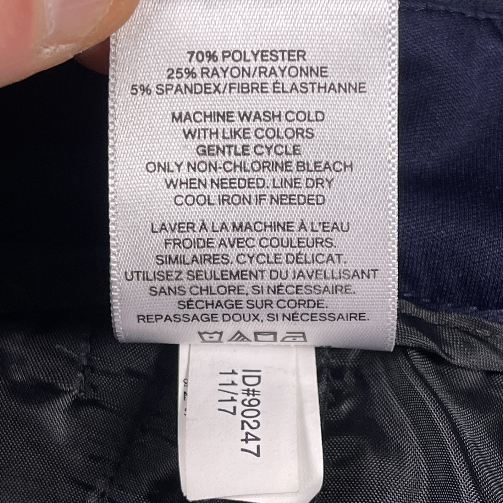 Express Women's Dress Pants 6R Columnist Barely Boot Midrise Navy Stretch Stripe thumbnail 11