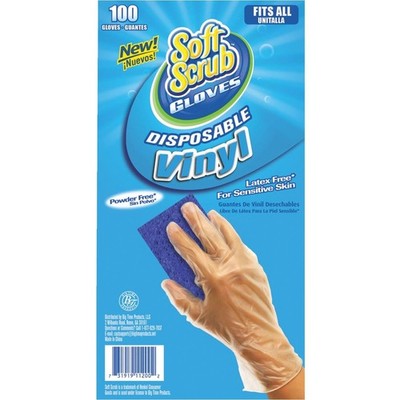Big Time Products Llc 11200-16 Soft Scrub 100 Count Disposable Vinyl Gloves