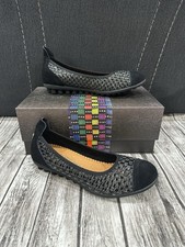 Bernie Mev Bella Me Womens Black Slip On Flats Comfort lightweight EU 38 US 7