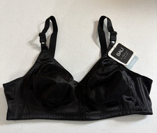 Bali 40 C Black Double Support Tailored 40C Wirefree Bra smoothing NWT 3820