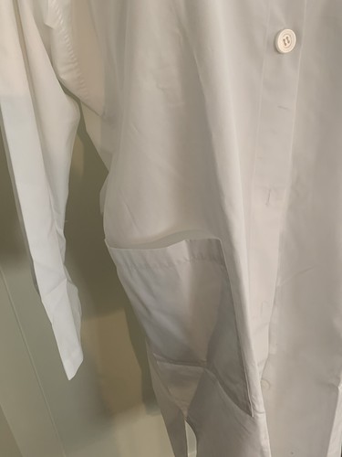 White Sister Lab Coat White Size 14 Large Pockets Quality Workwear - Picture 2 of 9