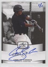 2012 Leaf Draft Player Edition 1/1 Carlos Correa (Blue Ink /1) Auto 2j6