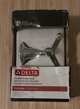 Delta Robe Hook - Double Hook - 75035- Victorian Collection, Chrome Finish