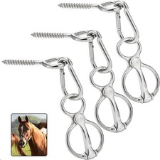 3 Pack Horse Tie Ring, Ring for Horses, 304 Stainless Steel Silvery