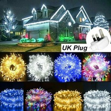 Clear Cable String Fairy Lights 10-100M Outdoor Indoor Christmas Mains Plug in