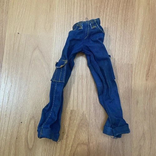 Barbie Mattel Vintage Denim Cargo Jeans Doll Clothing