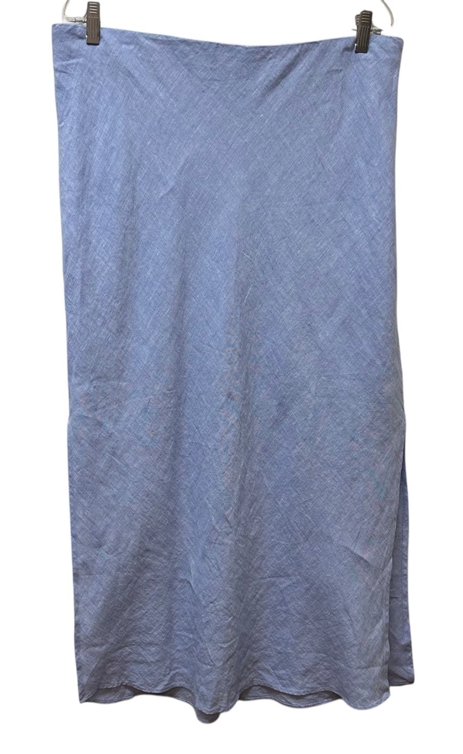 J Crew Gwyneth Slip Skirt 100% Linen French Blue Size XL NEW