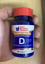 GOOD NEIGHBOR PHARMACY - GNP - VITAMIN D-3 - 2000 IU - 100 TABLETS