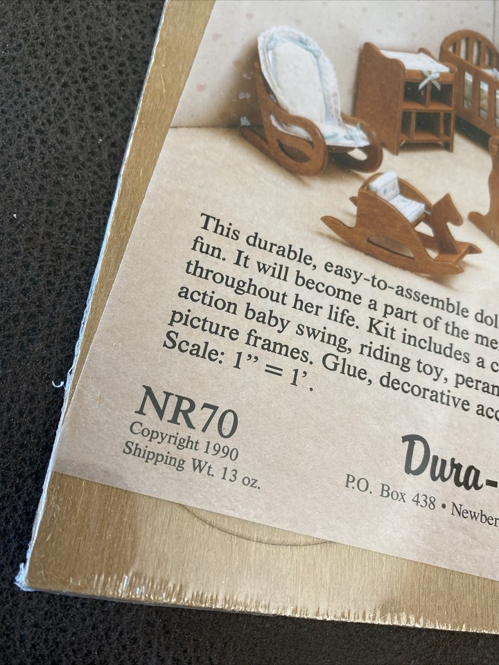 NEW IN SEALED PACKAGE Duracraft Miniature Dollhouse Nursery Furniture