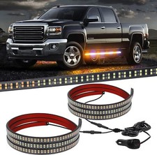 2pcs 70 Inch Truck Emergency Strobe Lights Strip Led Running Board Lights Bar