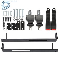 2 Retractable Golf Cart Seat Belts  Bracket Kit For E-Z-GO Yamaha Club Car