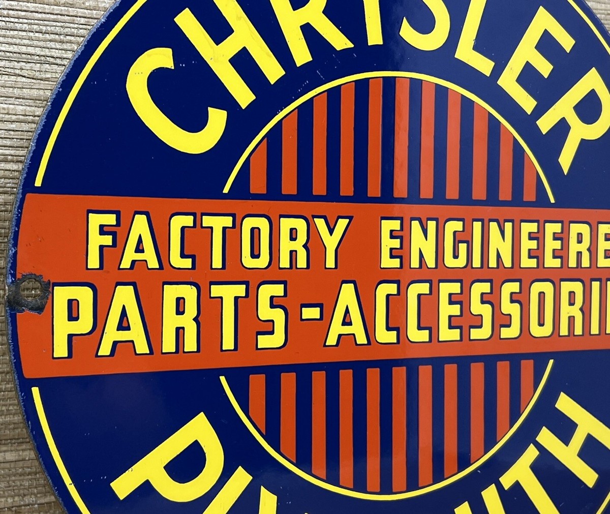 クライスラー USA看板 ホーロー看板 CHRER PLYMOUTH VINTAGE CHRYSLER PORCELAIN SIGN GENERAL MOTORS DEALERSHIP GAS OIL