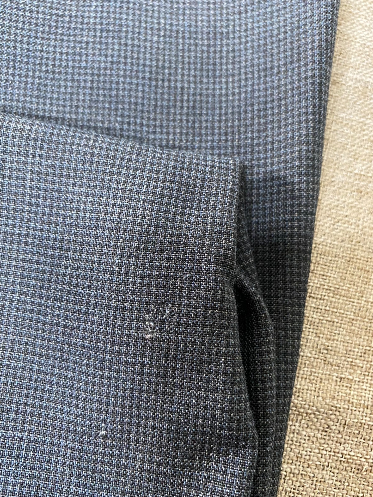 Vintage Roundtree & Yorke Wool Blend Pleated Dress Pants Men's 33 x 32 Blue VTG