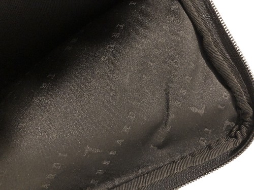 Trussardi Italy Black Nylon Zip Around Laptop Case Bag Cross-Body J627 - Picture 16 of 22