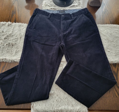 Nautica Navy Blue Corduroy Pants Dansforth Pleated Mens 38 X 34 A Bit Trimmer