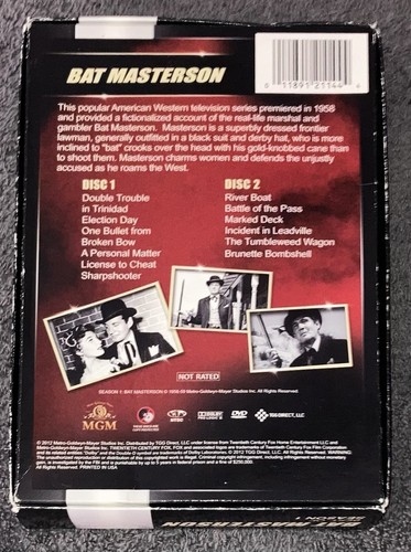 Bat Masterson DVD Best of Season One Volume 1 & 2  Gene Barry TV Series - Picture 2 of 7