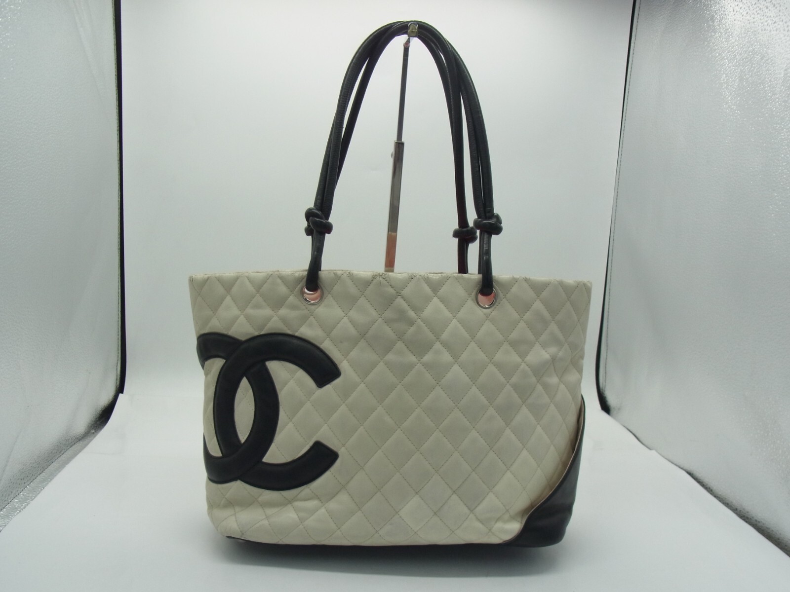 Vintage Chanel HG18 Cambon Tote with COCO Mark Seal from Japan