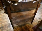 Antique Oak Washstand with towel Bar 36" refinished 1900's 2 drawers 2 doors — photo 9