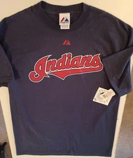 NEW Majestic Cleveland Indians ( Guardians ) #1 DAD Large Tee Shirt