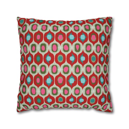 Mid Century Modern Retro Throw Pillow Cover 16 18 20 Red Teal Pink Yellow MCM - Picture 11 of 14