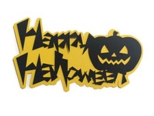 Happy Halloween Cardstock Words with Backgrounds Die Cuts Scrapbook Card Making