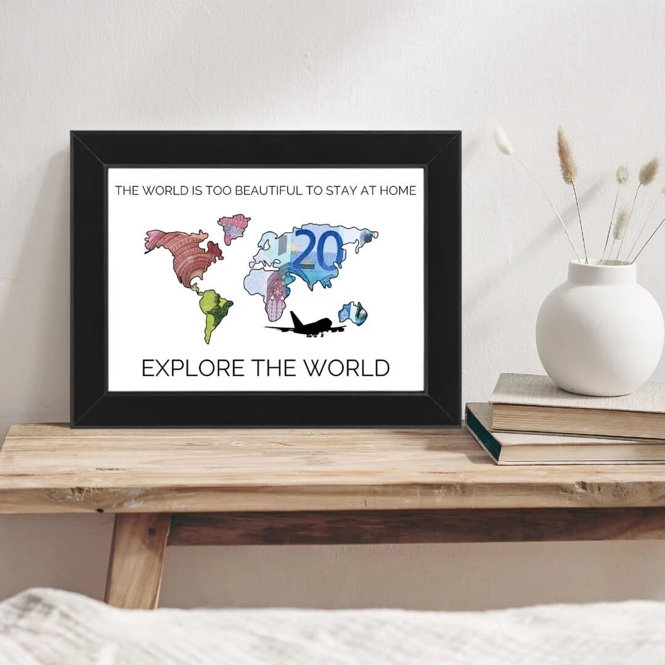 Geldgeschenk Urlaub Geld Reise Weltkarte Geschenke Reisekasse Geschenk Zur Reise - Bild 3 von 4