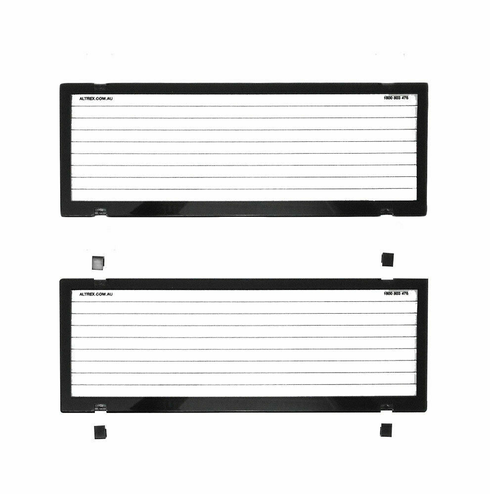 Number Plate Covers Standard Black Lines One Pair 6CL QLD VIC NSW SA WA