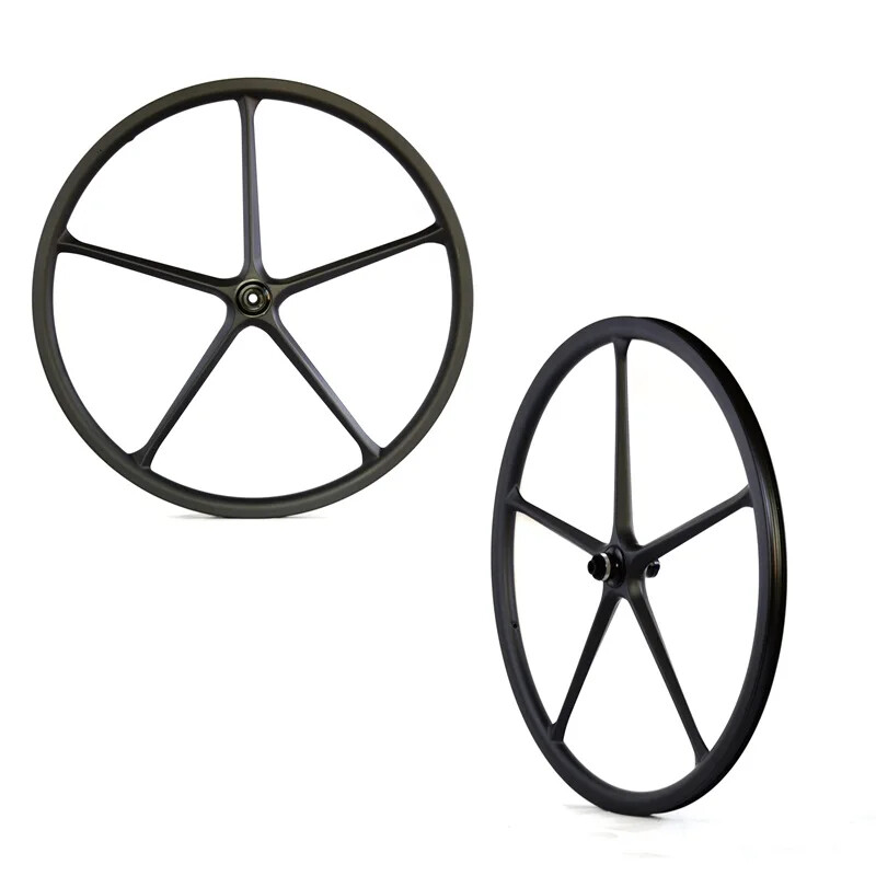 Full Carbon Wheels Road/Track/Triathlon Bike 5 Spoke Wheels Tubeless Clincher 