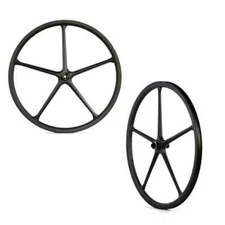 Full Carbon Wheels Road/Track/Triathlon Bike 5 Spoke Wheels Tubeless Clincher 