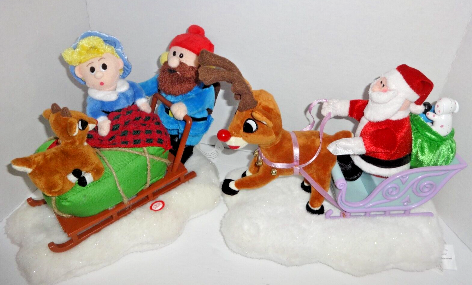 Gemmy Rudolph The Red Nosed Reindeer Santa & Sleigh Christmas Talks Sings lot 2
