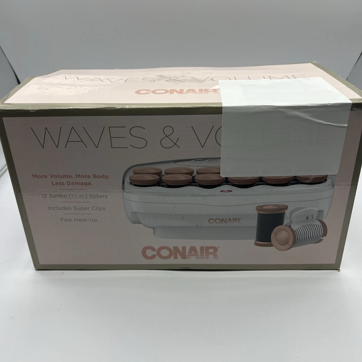 Conair Big Curls and Waves Jumbo Ceramic Hot Rollers 1 1 2 Inch Pink