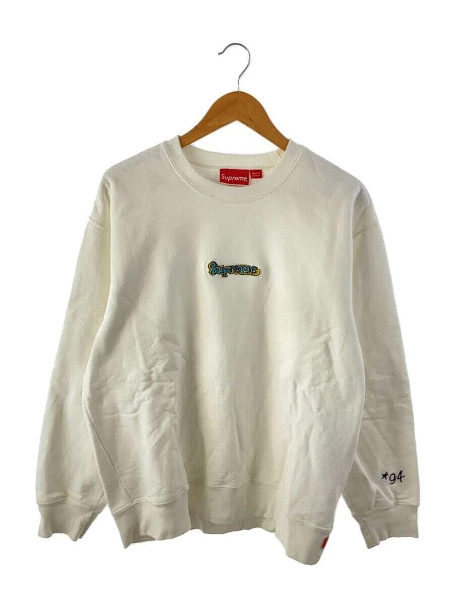 Sweat col rond Supreme blanc M occasion