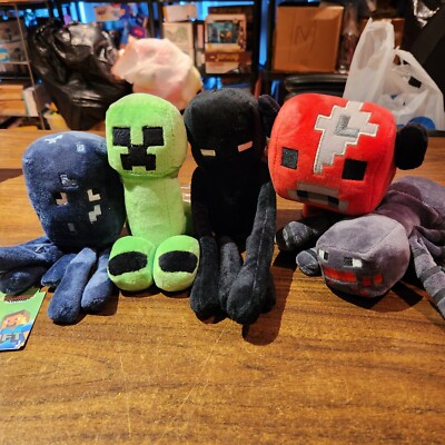 Minecraft Plush lot of 5, HTF ones couple have original tags