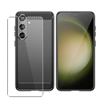 Karbon Hülle Für Samsung Galaxy S24+ Plus Cover Mit Black