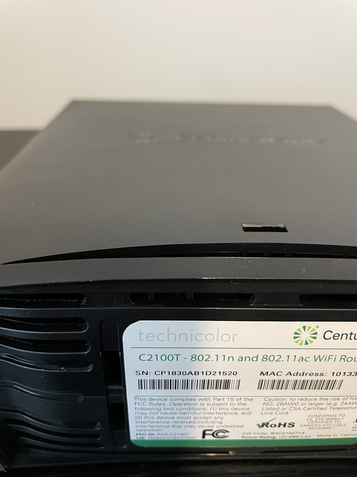 Centurylink C2100T Technicolor 1000 Mbps 4 Port DSL Modem Router | eBay