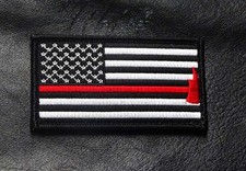 Fire Fighter Thin Red Line AXE usa Flag 3.5 i...