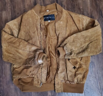 Vintage 80s 90s Context Leather Jacket  Size L