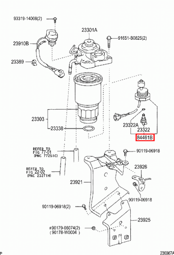 Genuine Toyota LandCruiser 79 78 Series HDJ HZJ Fuel Filter Water Sensor Switch - Picture 23 of 24