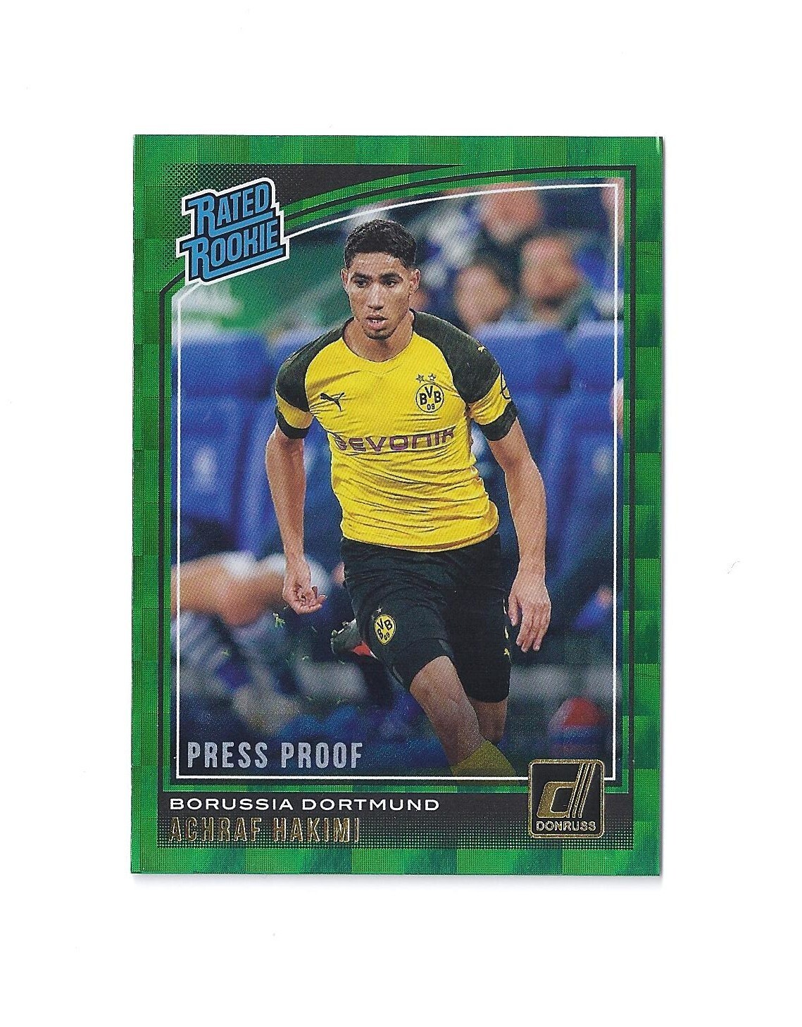 2018-19 Donruss Soccer Rated Rookies - Achraf Hakimi - Green Press Proof
