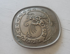 Chinese Dragon Belt Buckle Azure Loong Luck Legendary Fantasy Mythology Asian