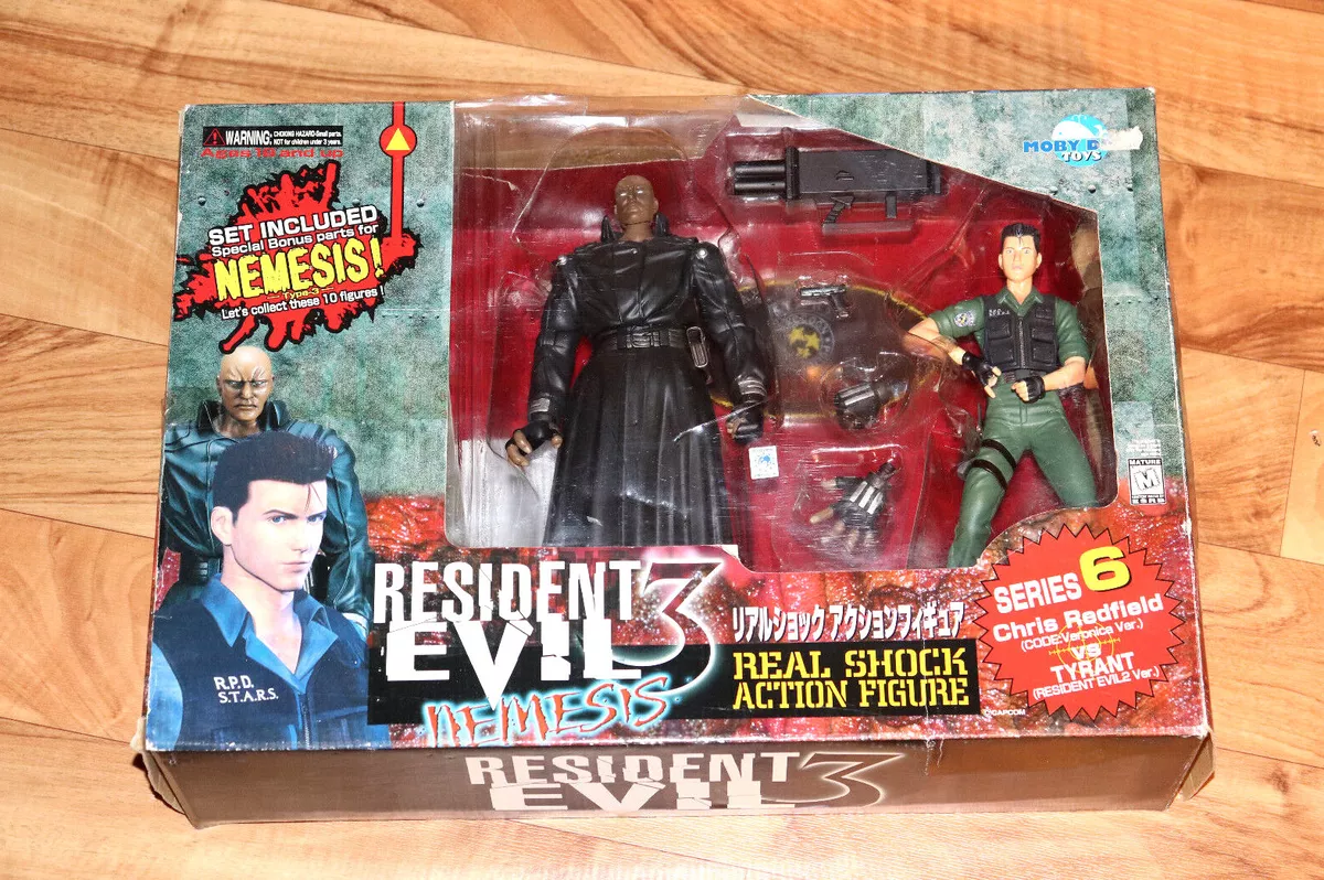 Resident Evil 3 Nemesis Series 6 - Moby Dick Toys - Chris Redfield (Code:  Veronica Vers.) vs. Tyrant (Resident Evil 2 Vers.)