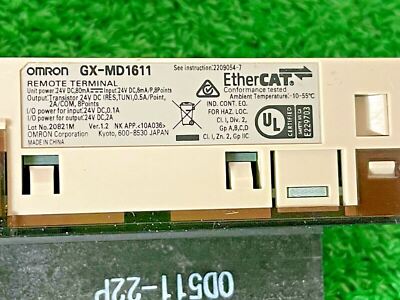 OMRON GX-MD1611 Remote Terminal Ethercat Ethernet Module | eBay