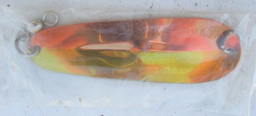 Luhr Jensen "Katchmac" 6 1/2 Spoon Jigging Fishing Lure / Gold & Copper ~ NEW