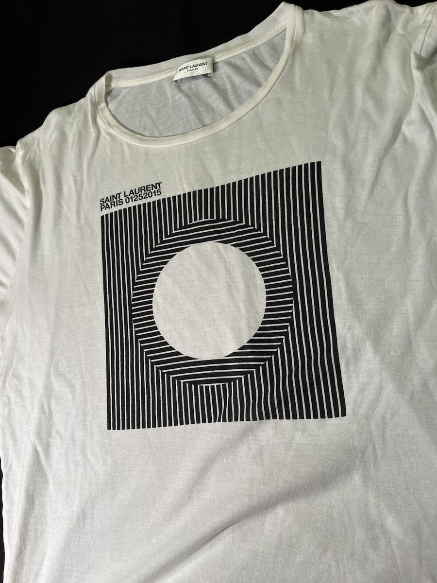 RARE SAINT LAURENT HEDI SLIMANE GEO TSHIRT YSL MEN SIZE M MEDIUM