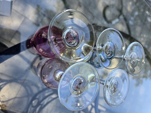Luminarc Iridescent Cordial Glasses Mid-Century Modern France Set Of 5 - Picture 15 of 15
