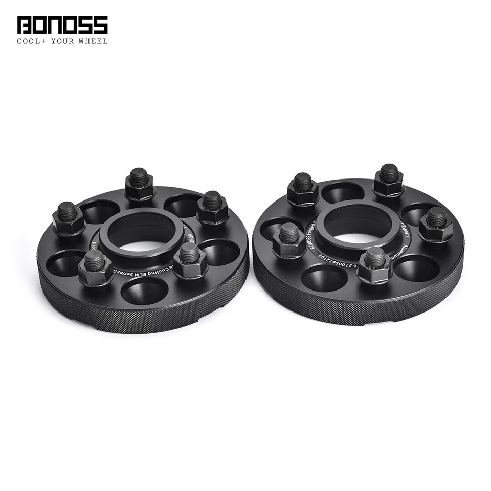 Juego de 4 espaciadores de rueda anodizados negros BONOSS de 15 mm para Subaru Legacy (2003-2009) Foto 2 de 4