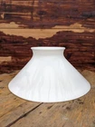 Antique Milkglass Lamp Shade, 4 1/8" Top, 10" Fitter, 4 3/8" Tall, Good, TP-BL10