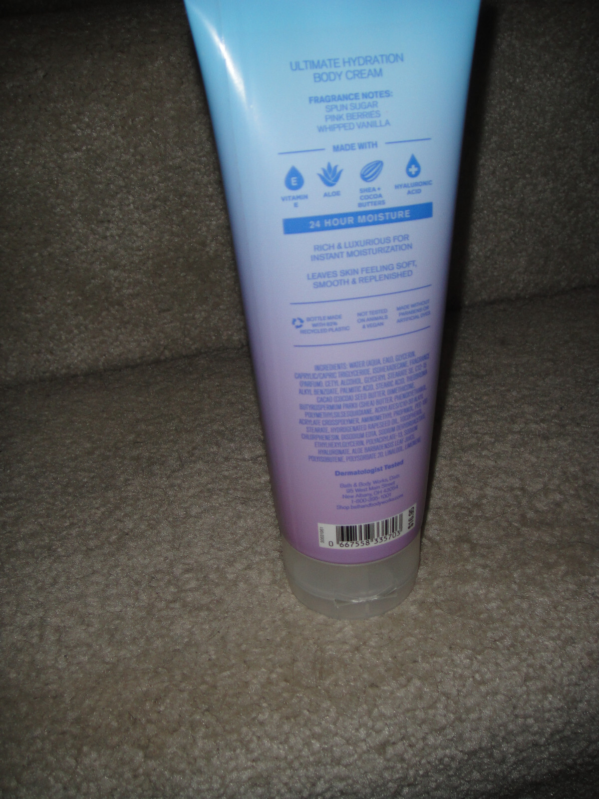 BATH & BODY WORKS "COTTON CANDY CLOUDS" 24 HR. MOISTURE ULTRA SHEA BUTTER CREAM