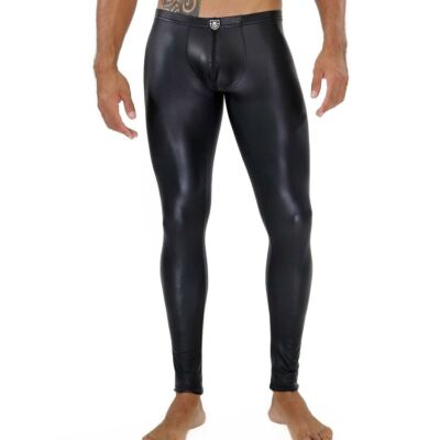 TOF PARIS Legging Leather-Look Single Seam & Generous Front Pouch 20